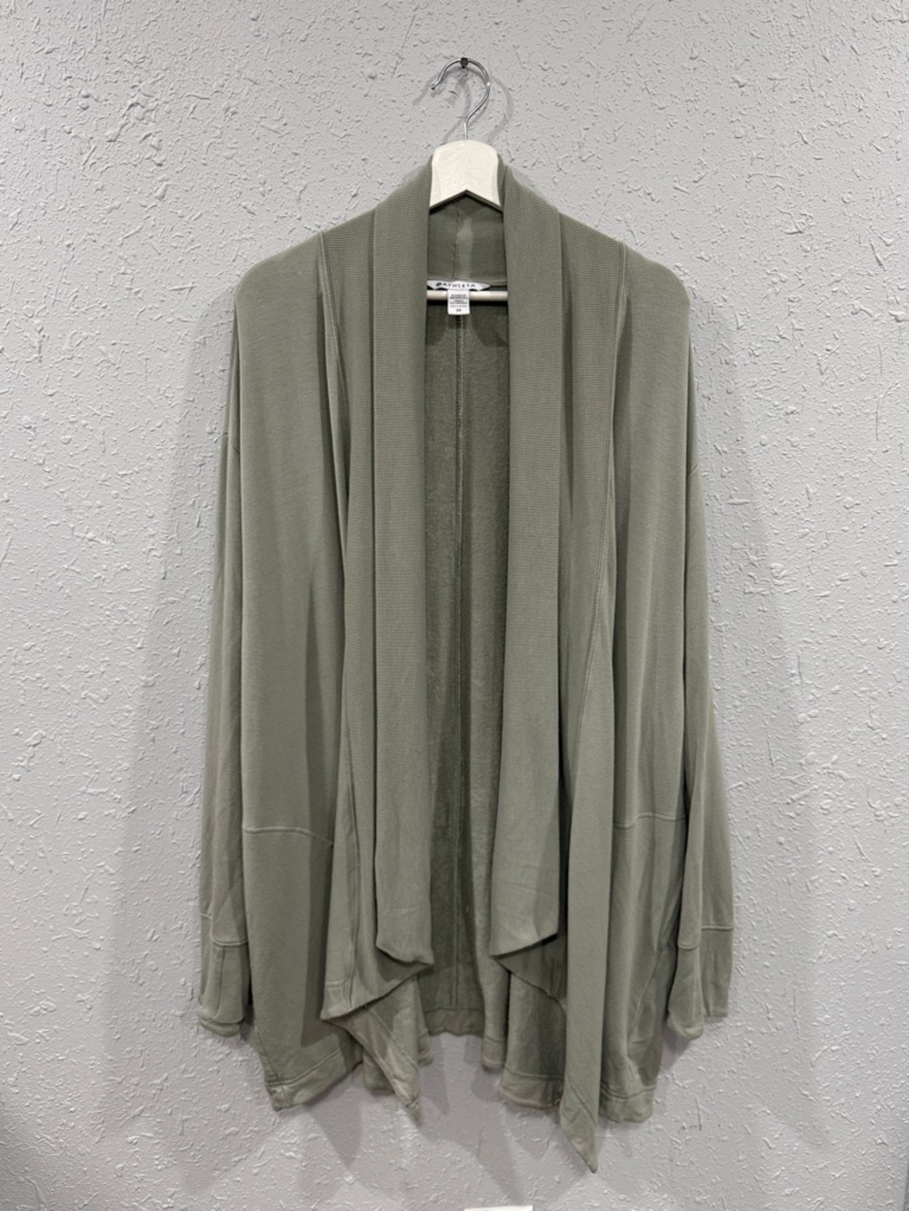 Athleta Sage Green Nirvana Pranayama Open-Front Draped Cardigan Size 2X